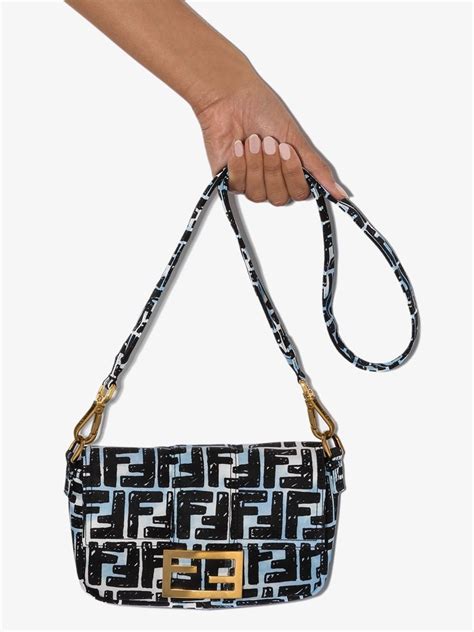 farfetch fendi baguette|fendi baguette monogram.